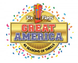 Six Flags Great America 40 jaar logo